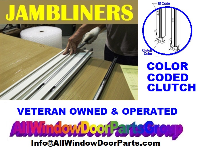 Double Hung Tilt Window Jamb Liners 55" to 60" Color Coded Clutch